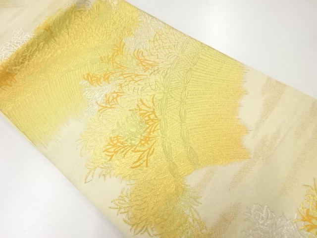 アンティーク　柴垣模様織出し袋帯（材料）